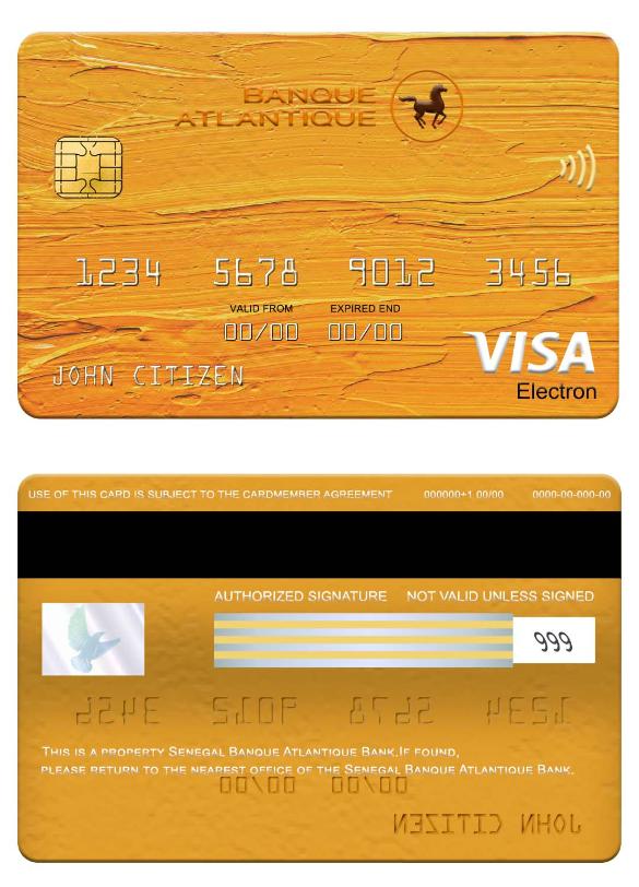 Senegal Banque Atlantique Bank visa electron card